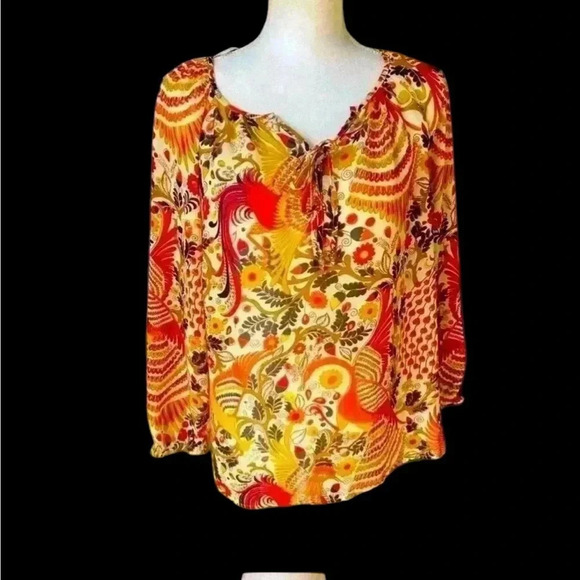 Charter Club Petite Medium blouse NWOT. Never worn. V neck tie in front. - Picture 1 of 10